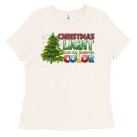 Bone Christmas light are my favorite color Ladies Tee - NancyCooperArtShop