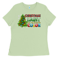 Matcha Christmas light are my favorite color Ladies Tee - NancyCooperArtShop
