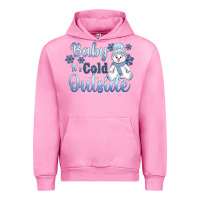 Fuchsia Pink baby it's cold outside Urban Hoodie - AdoDesignShop