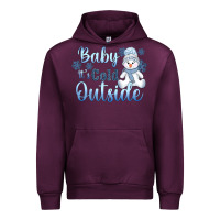 Mauve Wine baby it's cold outside Urban Hoodie - AdoDesignShop