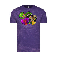 Cloud Purple mardi gras hearts Vintage Tee - CowGirlArtShop