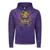 Cloud Purple mardi gras mask Vintage Hoodie - OliviaCreatesArt