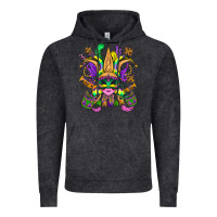 Vintage Black mardi gras mask Vintage Hoodie - OliviaCreatesArt