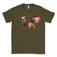 Army Green Hohoho Christmas Cows Classic Tee - RanaPortraitStore