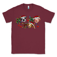 Burgundy Hohoho Christmas Cows Classic Tee - RanaPortraitStore