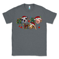Charcoal Heather Hohoho Christmas Cows Classic Tee - RanaPortraitStore
