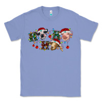 Colony Blue Hohoho Christmas Cows Classic Tee - RanaPortraitStore