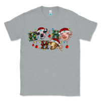 Heather Grey Hohoho Christmas Cows Classic Tee - RanaPortraitStore