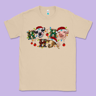 Hohoho Christmas Cows Classic Tee Designed By Ranaportraitstore