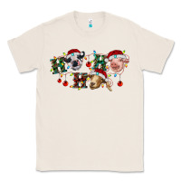 Natural Hohoho Christmas Cows Classic Tee - RanaPortraitStore