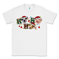 White Hohoho Christmas Cows Classic Tee - RanaPortraitStore