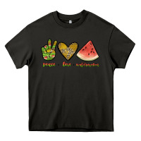 Asphalt peace love watermelon Heavy Core Tee - JahusDesignShop