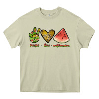 Mossy peace love watermelon Heavy Core Tee - JahusDesignShop