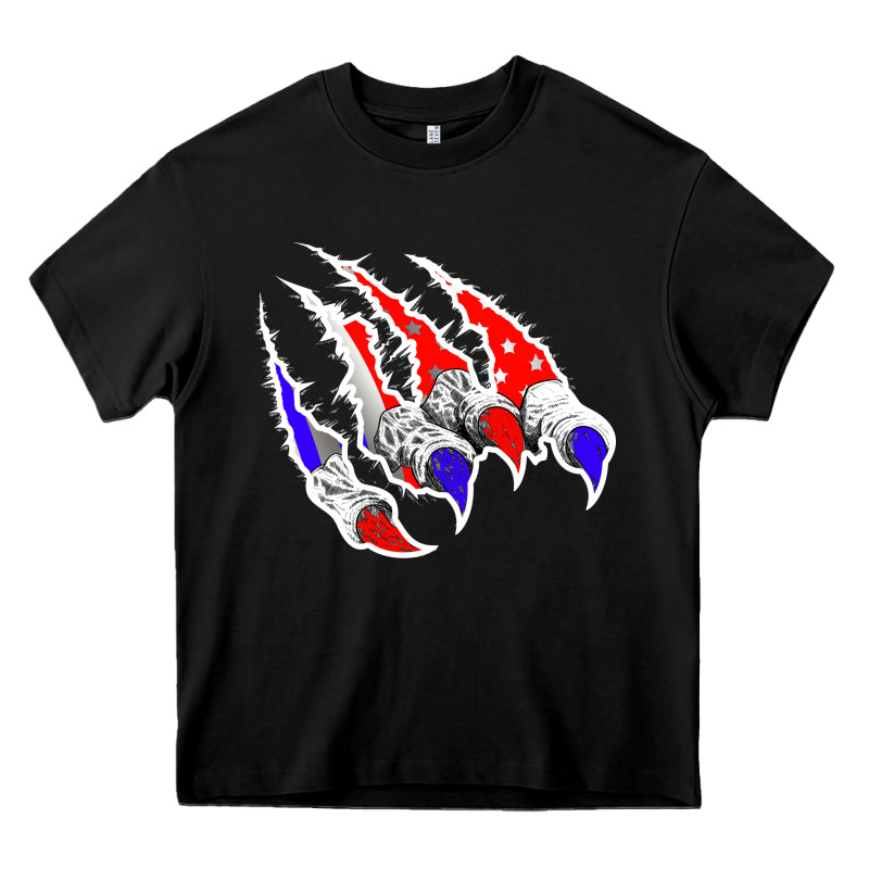 American Flag Claw Heavy Core Tee by Bettercallsaul | Teevron