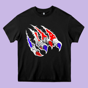 American Flag Claw Heavy Core Tee Designed By Bettercallsaul