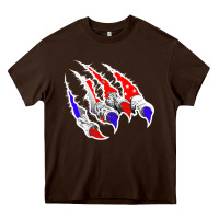 Chocolate Brown American Flag Claw Heavy Core Tee - Bettercallsaul