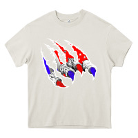Cream American Flag Claw Heavy Core Tee - Bettercallsaul