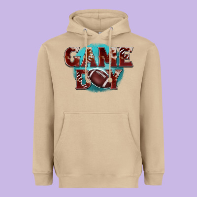 Game Day Football Heavyweight Hoodie Designed By Barkaloodesign
