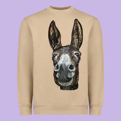 Donkey  Face Heavyweight Sweatshirt Designed By Lillyallendesigns