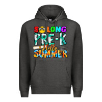 Charcoal Heather So Long Pre K Hello Summer Premium Hoodie - CowhideDigitalArt