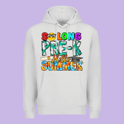 So Long Pre K Hello Summer Premium Hoodie Designed By Cowhidedigitalart