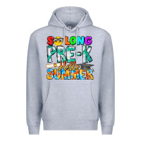 Heather Grey So Long Pre K Hello Summer Premium Hoodie - CowhideDigitalArt