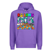 Purple So Long Pre K Hello Summer Premium Hoodie - CowhideDigitalArt