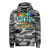 Slate Camo So Long Pre K Hello Summer Premium Hoodie - CowhideDigitalArt