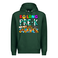 Sports Green So Long Pre K Hello Summer Premium Hoodie - CowhideDigitalArt