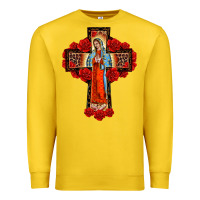 Lemon lady of guadalupe rose cross, Premium Sweatshirt - BarkalooDesign