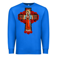 True Royal lady of guadalupe rose cross, Premium Sweatshirt - BarkalooDesign