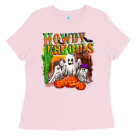 Bubblegum Pink Howdy ghouls Ladies Tee - NancyCooperArtShop