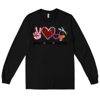 Black peace love nursing Long Sleeve Tee - Jasminsmagicworld