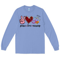 Colony Blue peace love nursing Long Sleeve Tee - Jasminsmagicworld