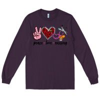 Plum peace love nursing Long Sleeve Tee - Jasminsmagicworld