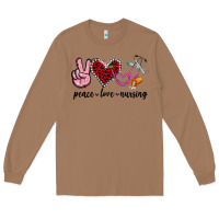 Toasted Coconut peace love nursing Long Sleeve Tee - Jasminsmagicworld