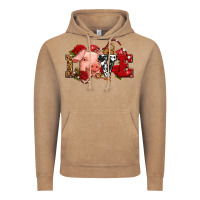 Vintage Coffee love with pig olivia Vintage Hoodie - OliviaCreatesArt