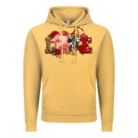 Vintage Mustard love with pig olivia Vintage Hoodie - OliviaCreatesArt