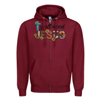 Burgundy y'all need jesus Zipper Hoodie - Artiststas
