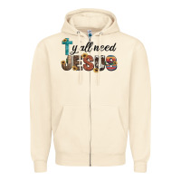 Sandshell y'all need jesus Zipper Hoodie - Artiststas
