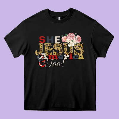 She Jesus America Too Heavy Core Tee Designed By Bettercallsaul