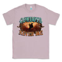 Lilac Cowboys never die Classic Tee - HowdyJamesFarm