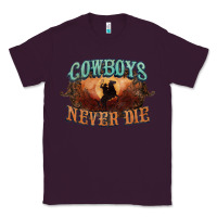 Plum Cowboys never die Classic Tee - HowdyJamesFarm