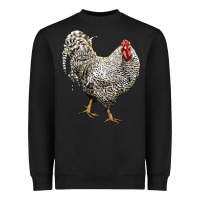 Black dominique rooster Heavyweight Sweatshirt - LillyAllenDesigns