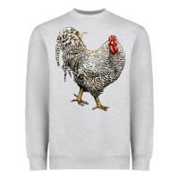 Heather Grey dominique rooster Heavyweight Sweatshirt - LillyAllenDesigns
