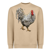 Mushroom dominique rooster Heavyweight Sweatshirt - LillyAllenDesigns