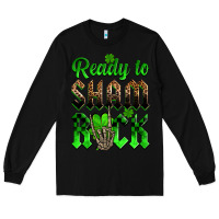 Black St. Patricks' Day ready to sham rock Long Sleeve Tee - OliviaCreatesArt