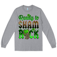 Heather Grey St. Patricks' Day ready to sham rock Long Sleeve Tee - OliviaCreatesArt