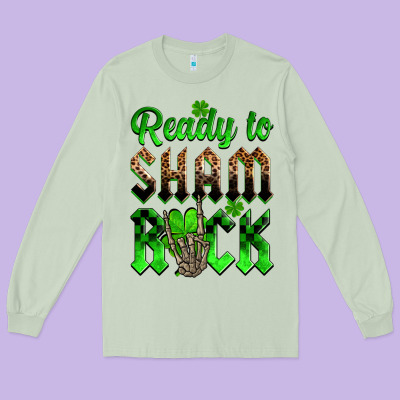 St. Patricks' Day Ready To Sham Rock Long Sleeve Tee Designed By Oliviacreatesart