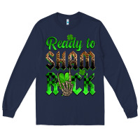 Navy St. Patricks' Day ready to sham rock Long Sleeve Tee - OliviaCreatesArt